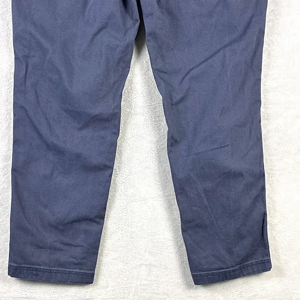 VTG LL Bean Pants Mens 38x32 Blue Twill Field Trousers Preppy Outdoors Workwear